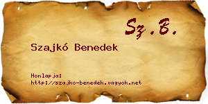 Szajkó Benedek névjegykártya